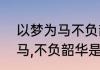 以梦为马不负韶华什么意思（以梦为马,不负韶华是什么意思）