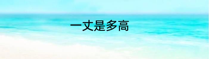 一丈是多高
