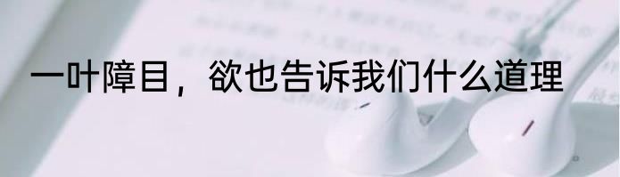 一叶障目，欲也告诉我们什么道理