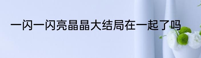 一闪一闪亮晶晶大结局在一起了吗