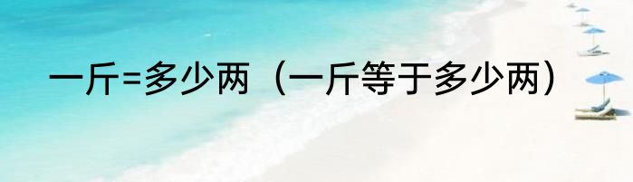一斤=多少两（一斤等于多少两）