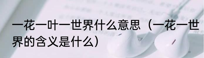 一花一叶一世界什么意思（一花一世界的含义是什么）