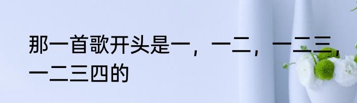 那一首歌开头是一，一二，一二三，一二三四的
