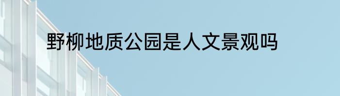 野柳地质公园是人文景观吗