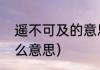 遥不可及的意思是什么（遥不可及什么意思）