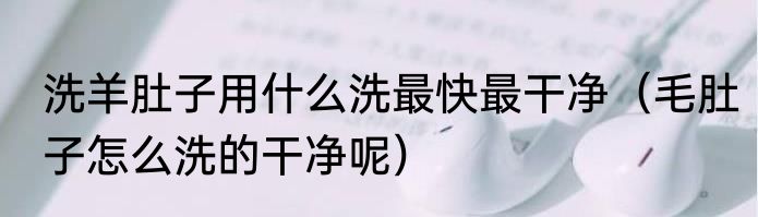 洗羊肚子用什么洗最快最干净（毛肚子怎么洗的干净呢）