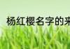 杨红樱名字的来历（杨红樱多大了）