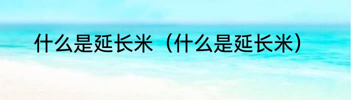 什么是延长米（什么是延长米）