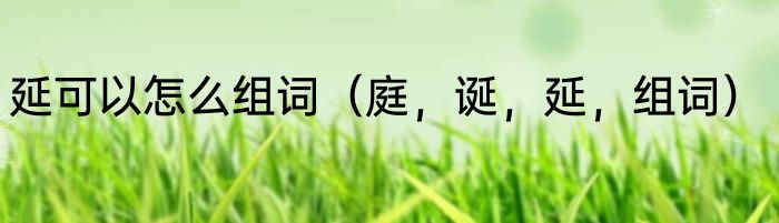 延可以怎么组词（庭，诞，延，组词）