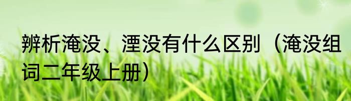 辨析淹没、湮没有什么区别（淹没组词二年级上册）