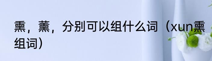 熏，薰，分别可以组什么词（xun熏组词）