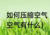如何压缩空气（空气可以被压缩,压缩空气有什么）