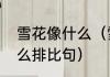 雪花像什么（雪花像什么像什么像什么排比句）