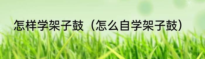 怎样学架子鼓（怎么自学架子鼓）