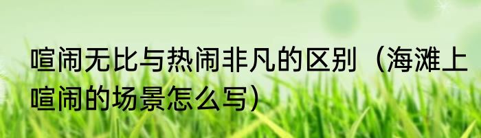 喧闹无比与热闹非凡的区别（海滩上喧闹的场景怎么写）
