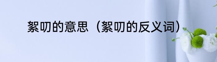 絮叨的意思（絮叨的反义词）