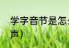 学字音节是怎么标（学习的声调是几声）