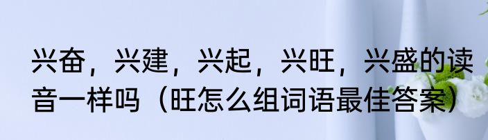 兴奋，兴建，兴起，兴旺，兴盛的读音一样吗（旺怎么组词语最佳答案）