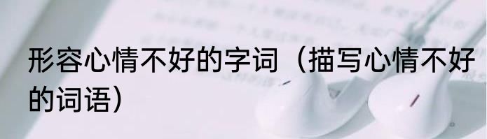 形容心情不好的字词（描写心情不好的词语）