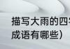 描写大雨的四字词（描写暴雨的四字成语有哪些）
