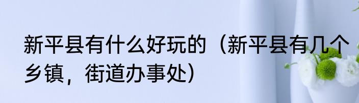 新平县有什么好玩的（新平县有几个乡镇，街道办事处）