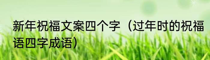 新年祝福文案四个字（过年时的祝福语四字成语）