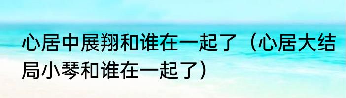 心居中展翔和谁在一起了（心居大结局小琴和谁在一起了）