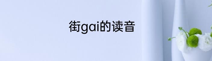 街gai的读音