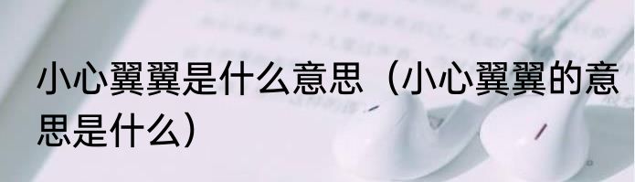 小心翼翼是什么意思（小心翼翼的意思是什么）