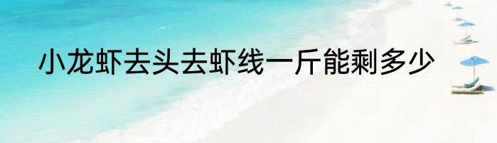小龙虾去头去虾线一斤能剩多少