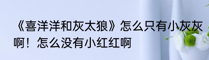 《喜洋洋和灰太狼》怎么只有小灰灰啊！怎么没有小红红啊