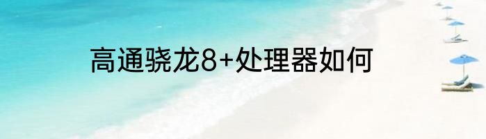 高通骁龙8+处理器如何