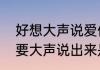 好想大声说爱你属于什么难度（爱你要大声说出来是什么意思）