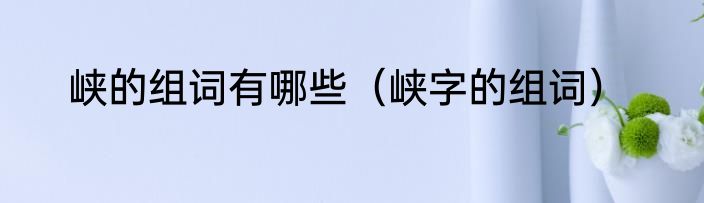 峡的组词有哪些（峡字的组词）