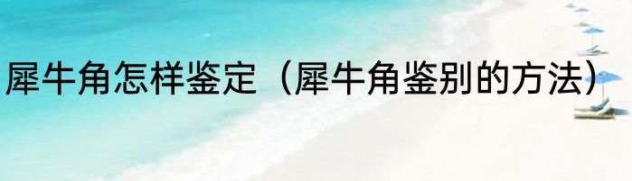 犀牛角怎样鉴定（犀牛角鉴别的方法）