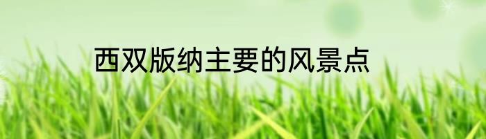 西双版纳主要的风景点