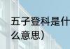五子登科是什么意思（五子登科是什么意思）