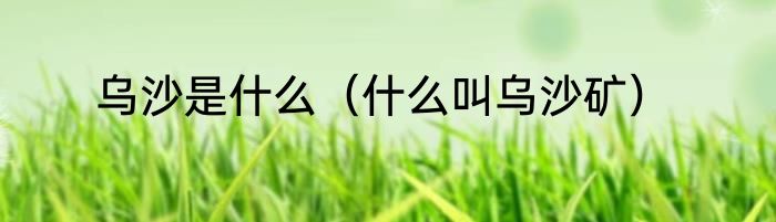 乌沙是什么（什么叫乌沙矿）