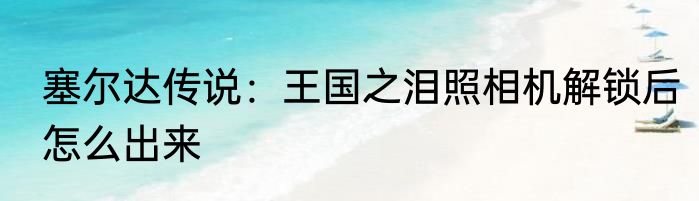 塞尔达传说：王国之泪照相机解锁后怎么出来