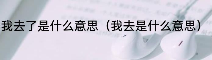 我去了是什么意思（我去是什么意思）