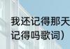 我还记得那天歌词有什么含义（你还记得吗歌词）
