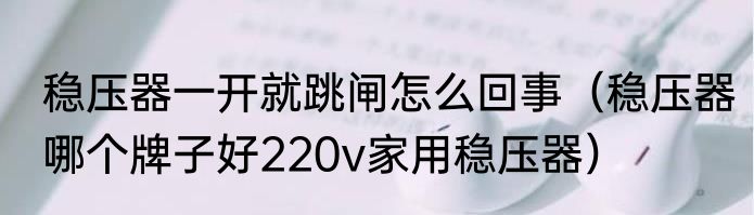 稳压器一开就跳闸怎么回事（稳压器哪个牌子好220v家用稳压器）