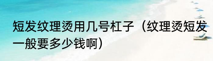 短发纹理烫用几号杠子（纹理烫短发一般要多少钱啊）