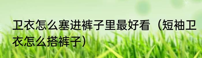 卫衣怎么塞进裤子里最好看（短袖卫衣怎么搭裤子）