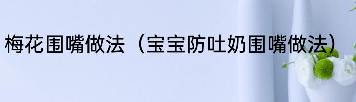 梅花围嘴做法（宝宝防吐奶围嘴做法）
