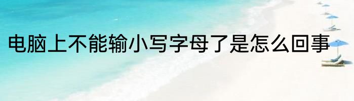 电脑上不能输小写字母了是怎么回事