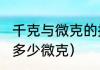 千克与微克的换算（1个国际单位等于多少微克）
