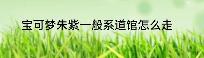 宝可梦朱紫一般系道馆怎么走