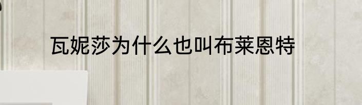 瓦妮莎为什么也叫布莱恩特