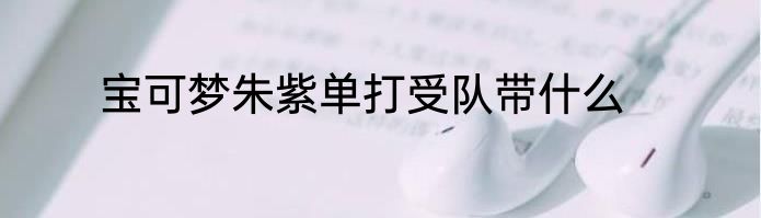 宝可梦朱紫单打受队带什么